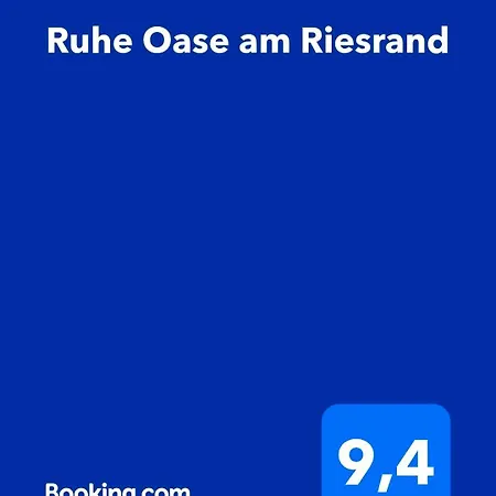 Ruhe Oase Am Riesrand Apartamento